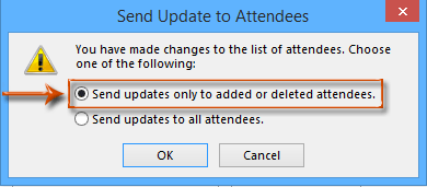 outlook for mac send meeting update to new attendees only